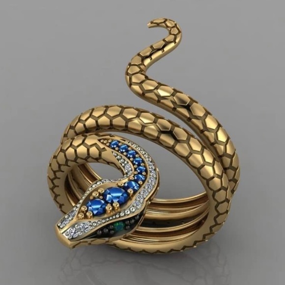 Other - Gold Tone Snake Adjustable Ring